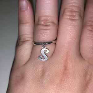 James Avery “S” Charm Ring